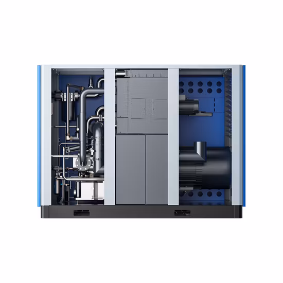 Compressor de ar de parafuso (SCR50GV) com rotores de aço inoxidável Ariend isentos de óleo Ghh Ultracoat TM Super Coating