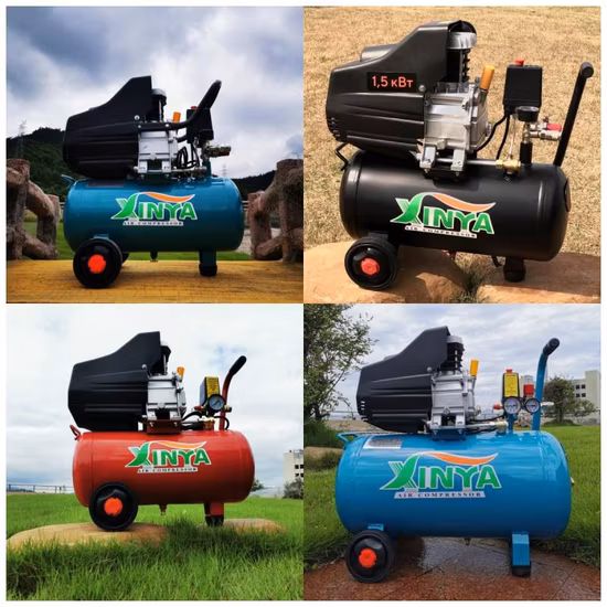 Xinya 1.5HP 2.0HP 20L 24L 50L Bm 42mm 47mm 48mm Preço mais barato do compressor de ar elétrico portátil de acionamento direto