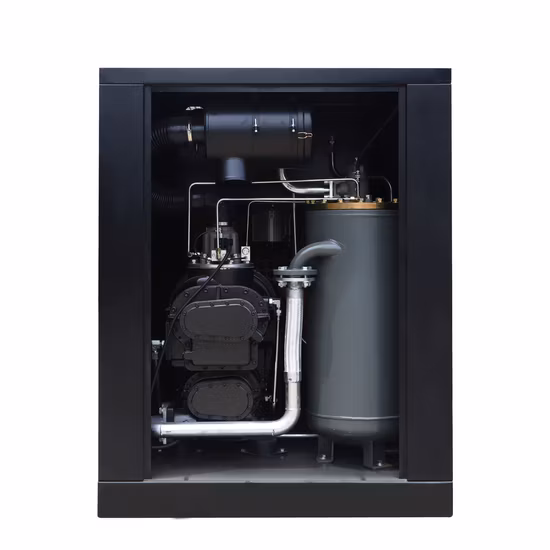 Estacionário 200 Kw 270 HP Acionamento direto 7 Bar 8 Bar 10 Bar com injeção de óleo de velocidade fixa / acionamento de velocidade variável (PM VSD) Compressor de ar industrial de parafuso rotativo